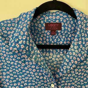 J. Crew Blue Floral Blouse